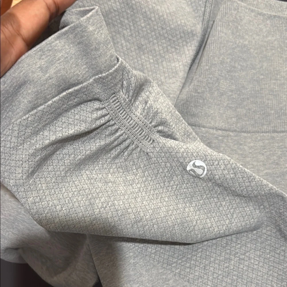 Lululemon Athletica Gray Leggings Soft knit awakening crop Taryn Toomey collect